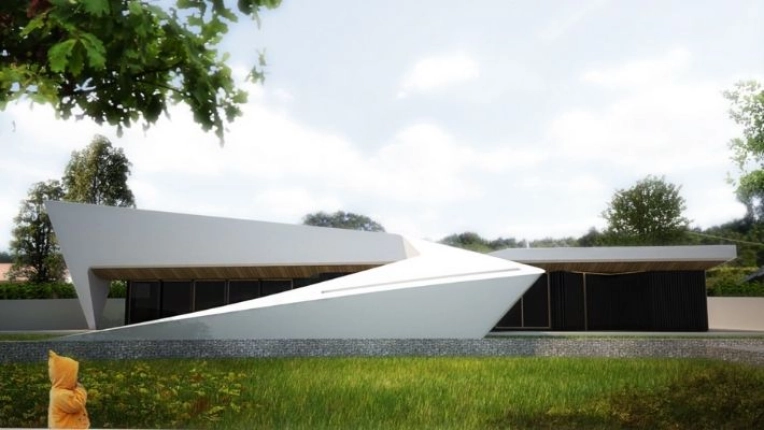Exterior, Habitação Plurifamiliar, futurista
