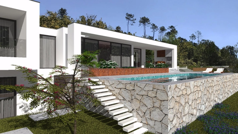 Gestão de Obra, Modernização, Jardim, Estudos de viabilidade, Terraço / Pátio, Habitações unifamiliares, Casa passiva / ecológica, Exterior, Piscina, Contemporâneo, moderno
